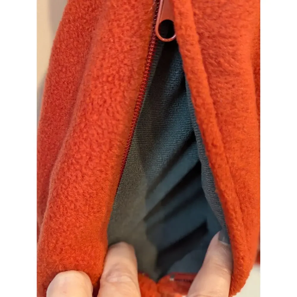 Columbia Girls 14/16 Orange Fleece Jacket Casual School Clemson Tennessee